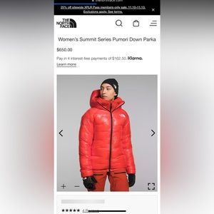 The North Face Pumori down parka jacket L